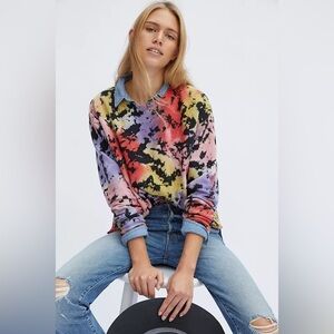 ANTHROPOLOGIE | LETLUV ZOEY TIE-DYE SWEATSHIRT SMALL
